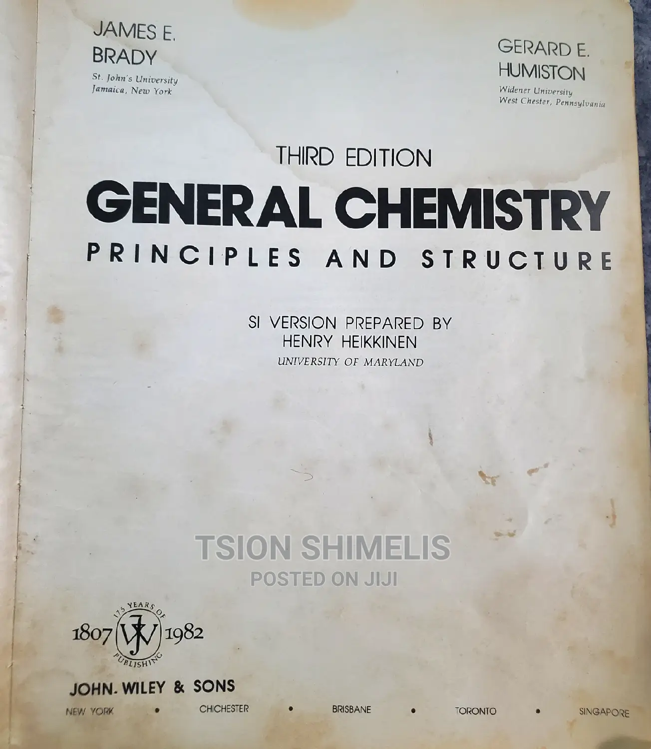 General Chemistry(Principles and Structure)