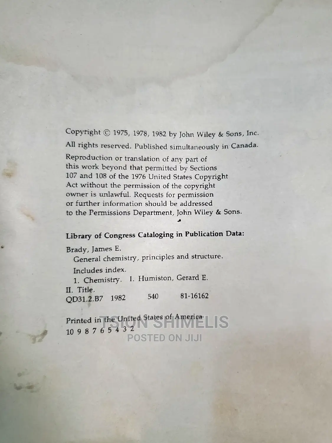 General Chemistry(Principles and Structure)