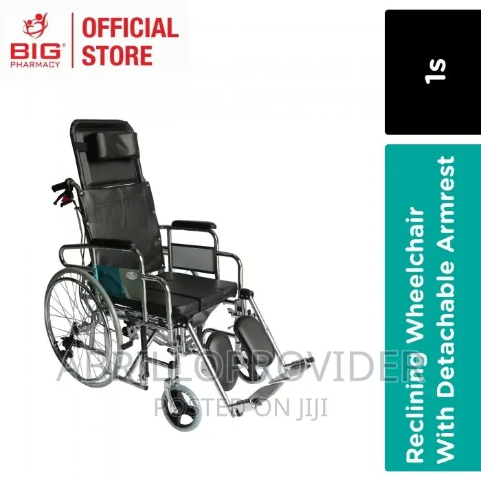 Click Here to Enlargegreencity Reclining Commode Wheelchai