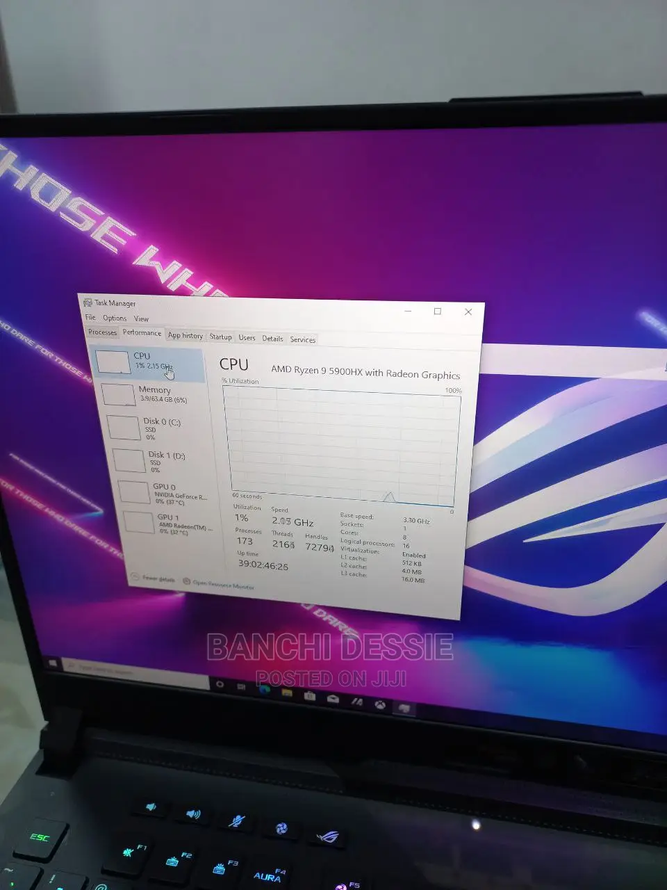 New Laptop Asus 64GB AMD Ryzen 9 SSD 2T