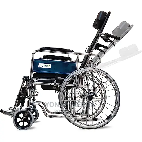 Reclining Bed Type Commode Wheelchair