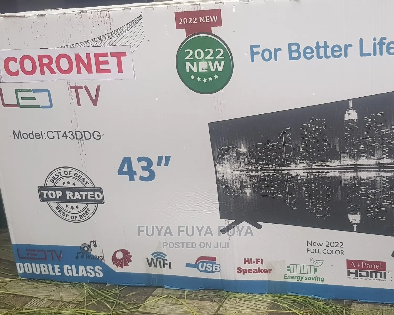 CORONET 43 Inchi Double Glass Smart 2024 Tv