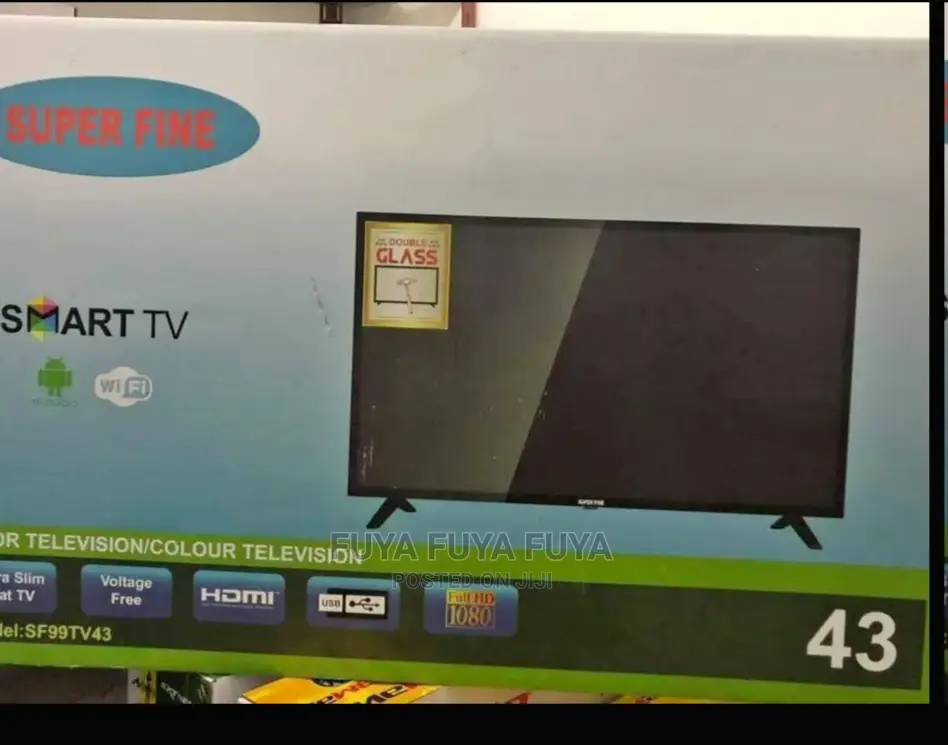 SUPER FINE 43 Inchi Double Glass Smart 2024 Tv