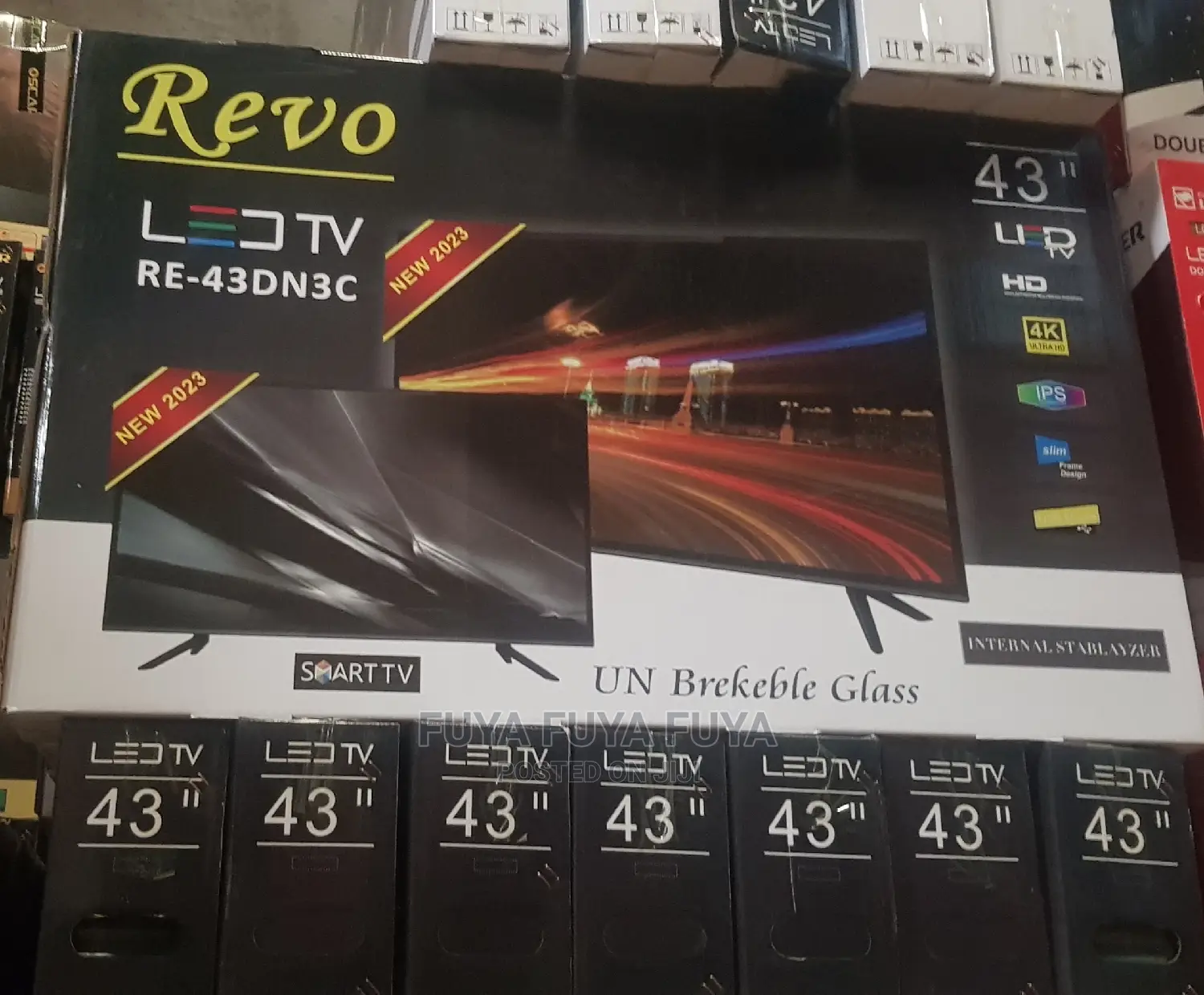 Revo 43 Inchi Double Glass Smart 2024 Tv