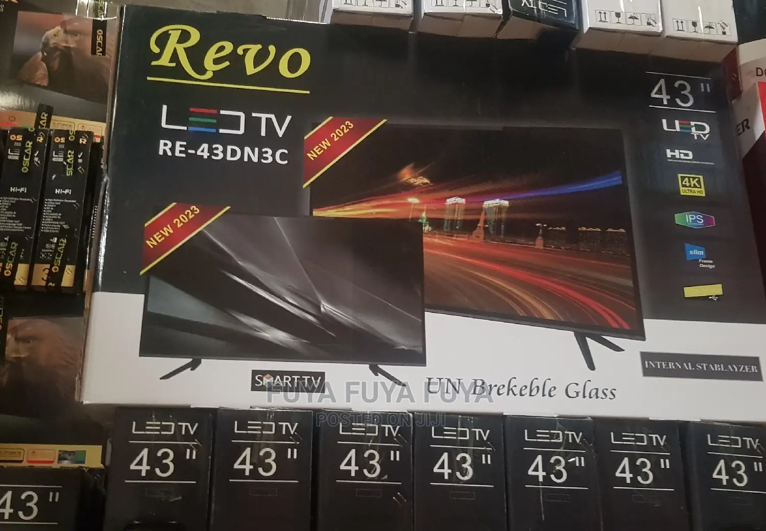 Revo 43 Inchi Double Glass Smart 2024 Tv