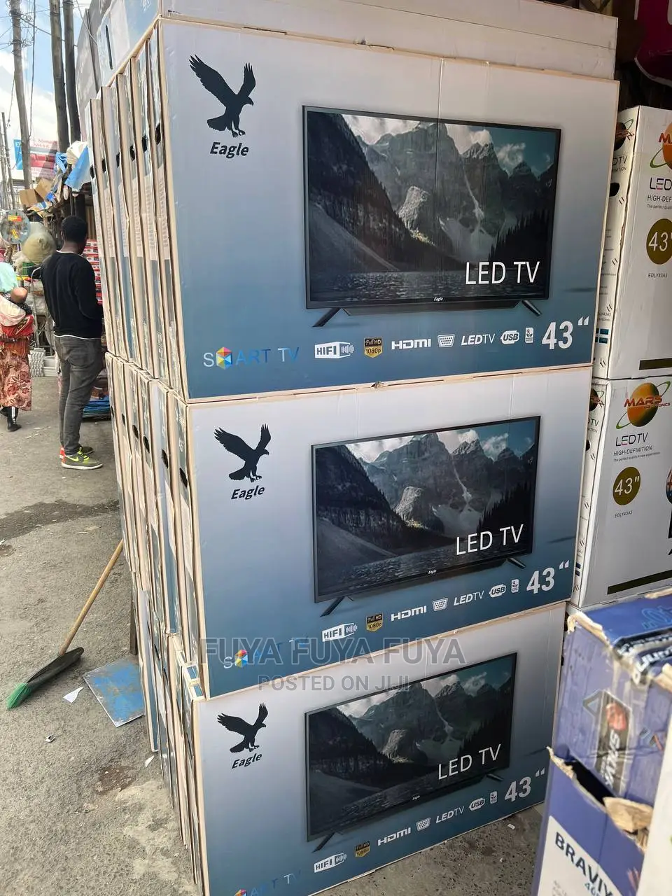 Eagle 43 Inchi Double Glass Smart 2024 Tv
