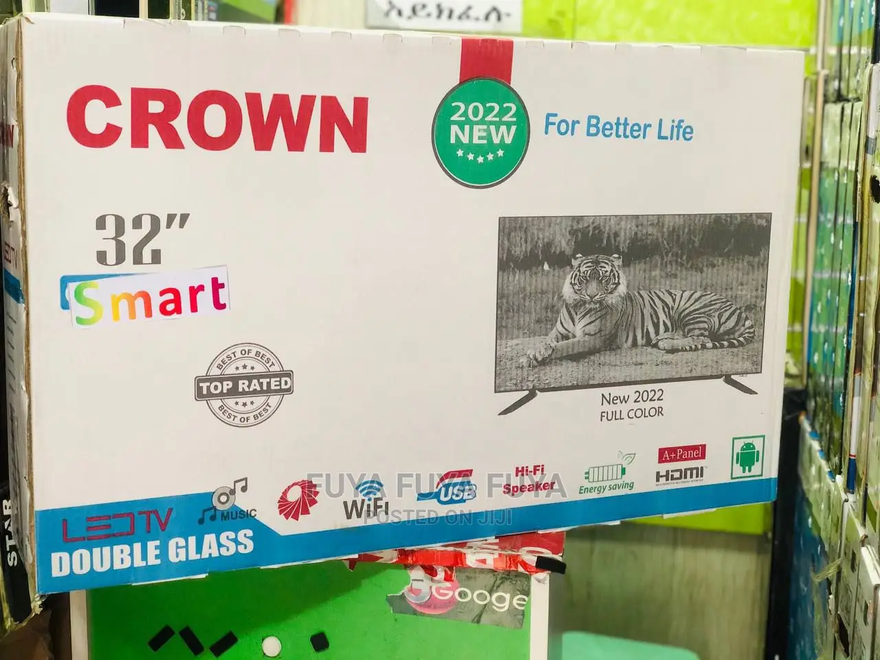 CROWN 32 Inchi Double Glass Smart 2024 Tv