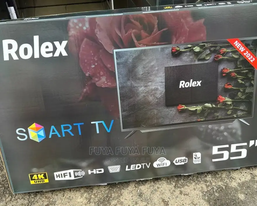 Rolex 55 Inchi Double Glass Smart 2024 Tv