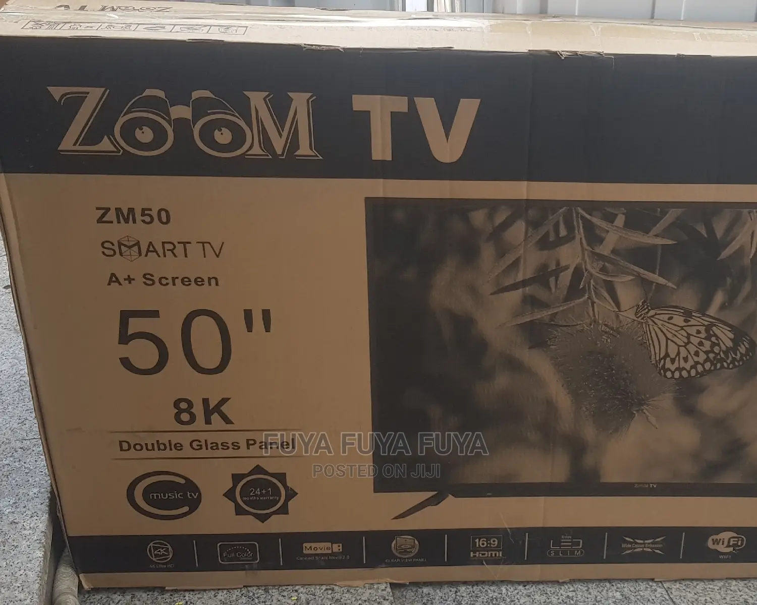 ZOOM 50 Inchi Double Glass Smarr 2024 Tv