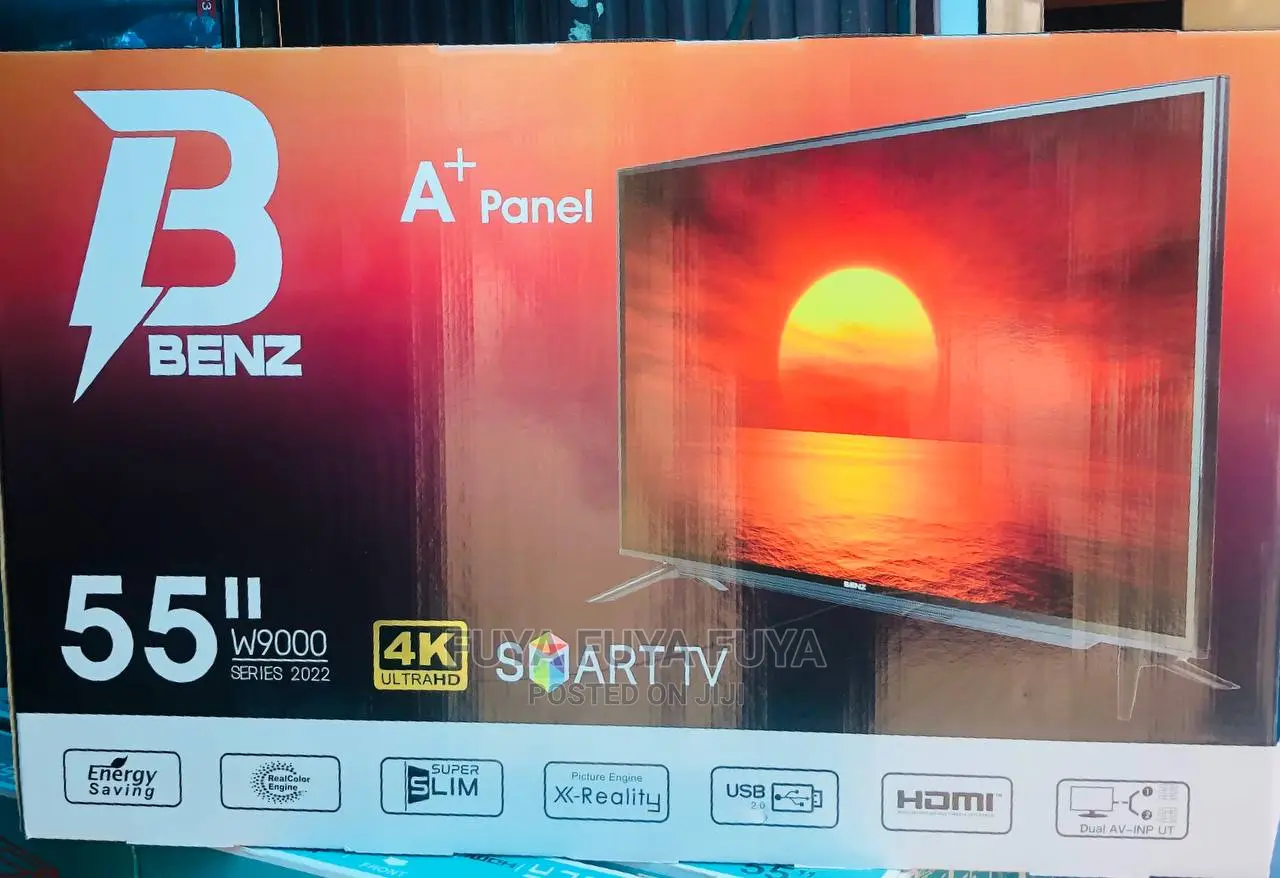 BENZ 55 Inchi Double Glass Smart 2024 Tv