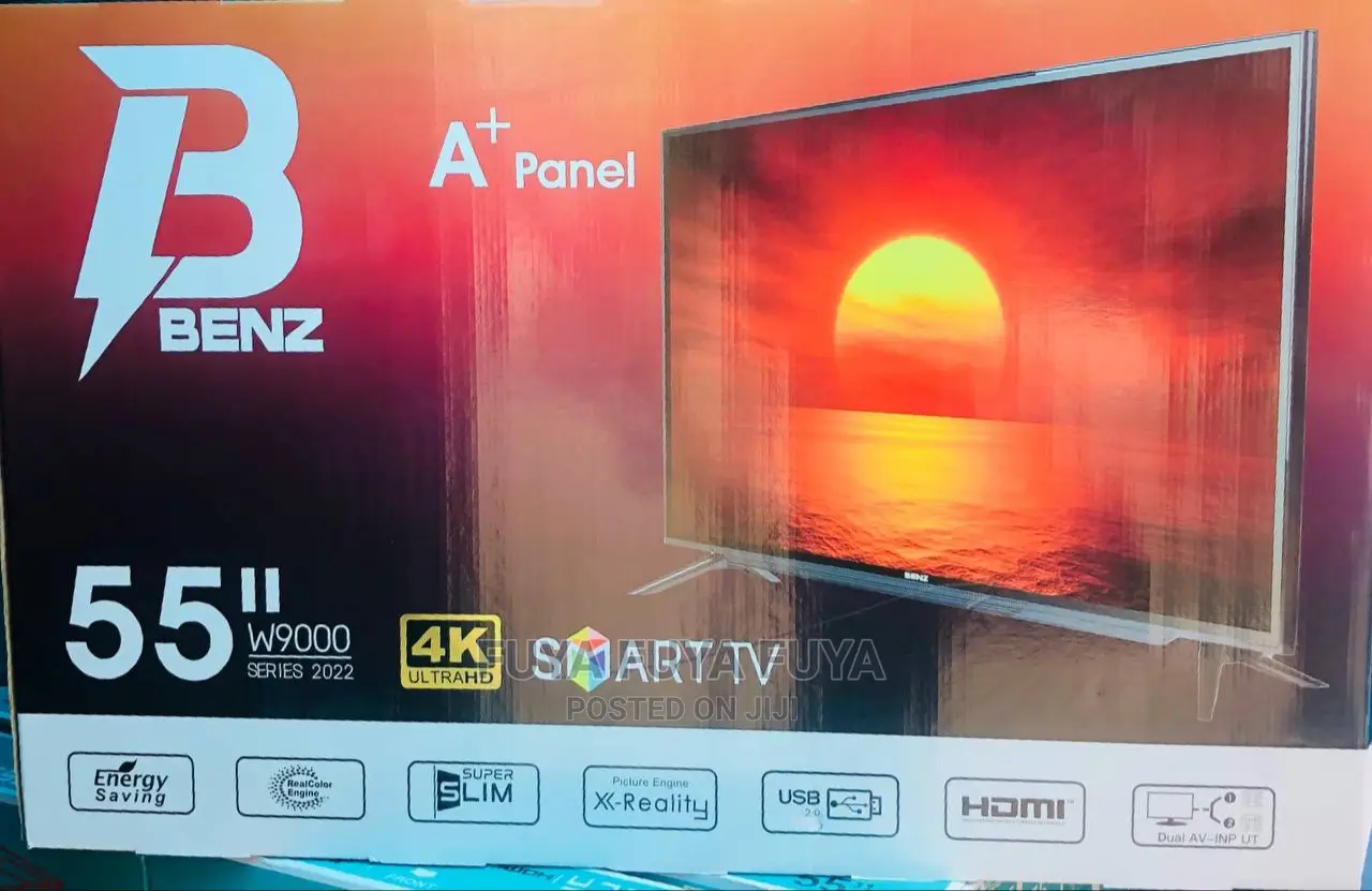 BENZ 55 Inchi Double Glass Smart 2024 Tv