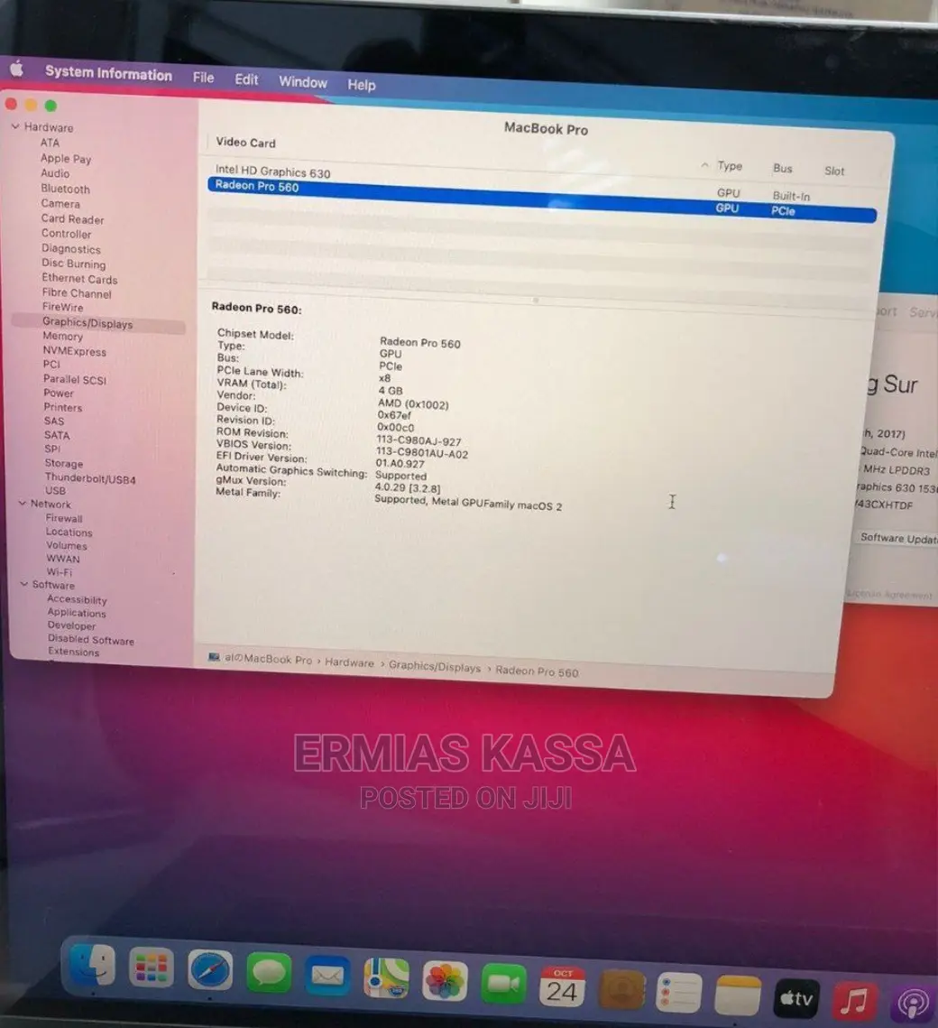 New Laptop Apple MacBook Pro 2017 8GB Intel Core I7 SSD 512GB