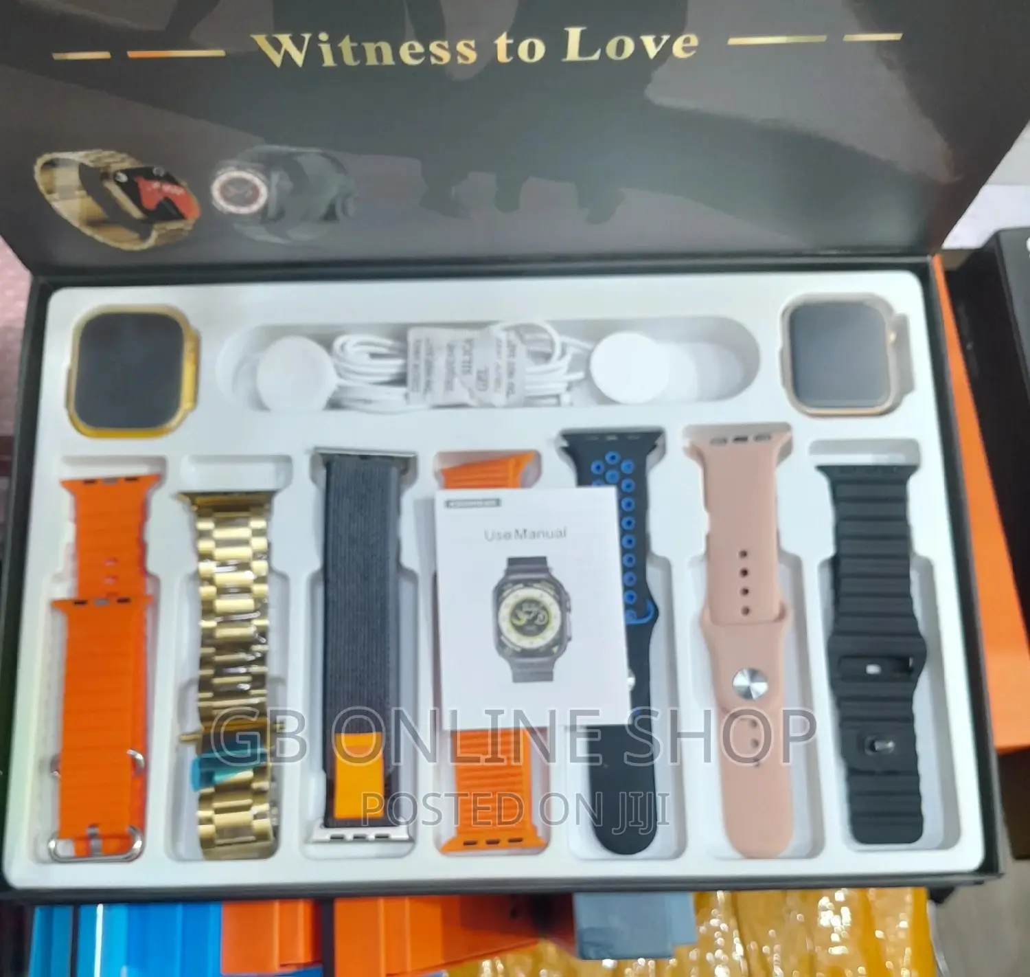 ws-L9 Bluetooth Couple Smart Watch With 7 Straps 2 Watch