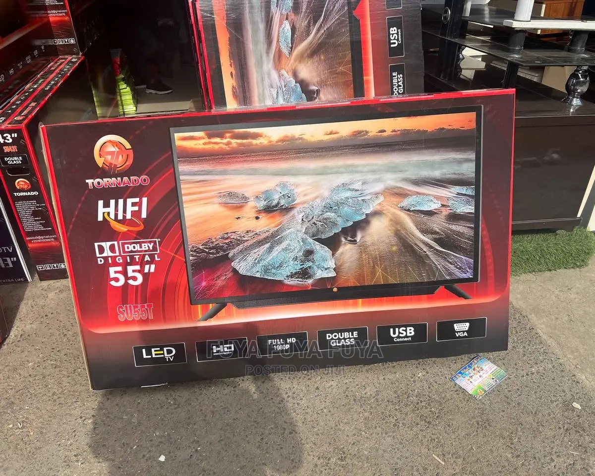 TORNADO 55 Inchi Double Glass Smart 2024 Tv