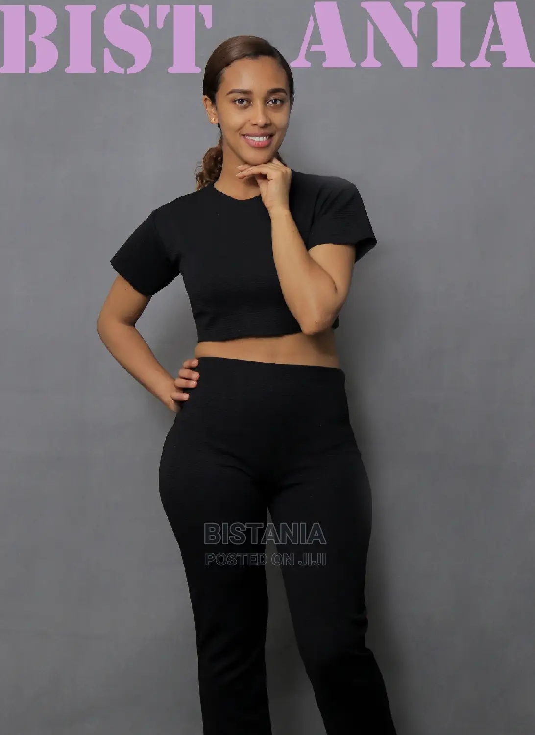 Women's Crop Top With Wide Knee Pant