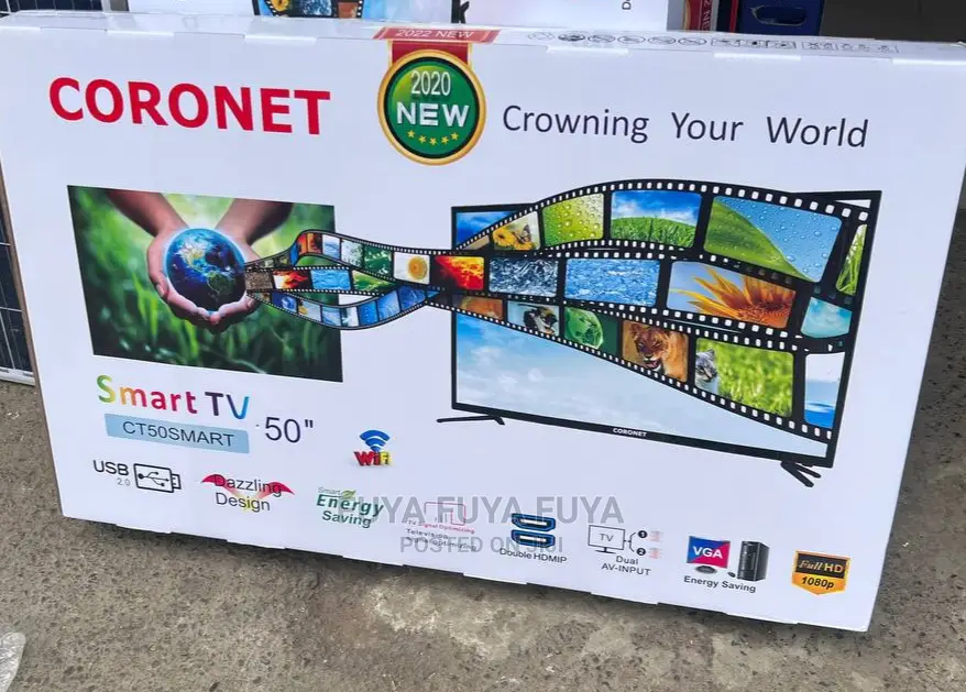 CORONET 50 Inchi Double Glass Smart 2024 TV