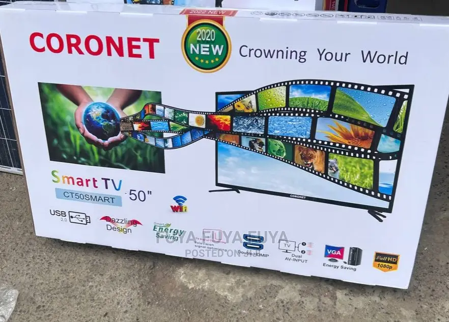 CORONET 50 Inchi Double Glass Smart 2024 TV