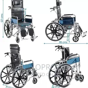 Kosmocare Recliner Cum Commode Wheelchair