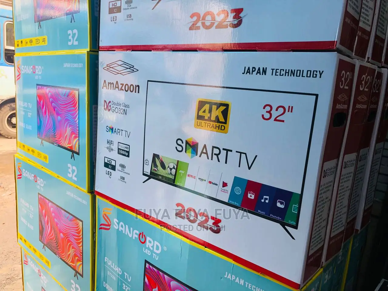 Amazoon 32 Inchi Double Glass Smart 2023 Tv