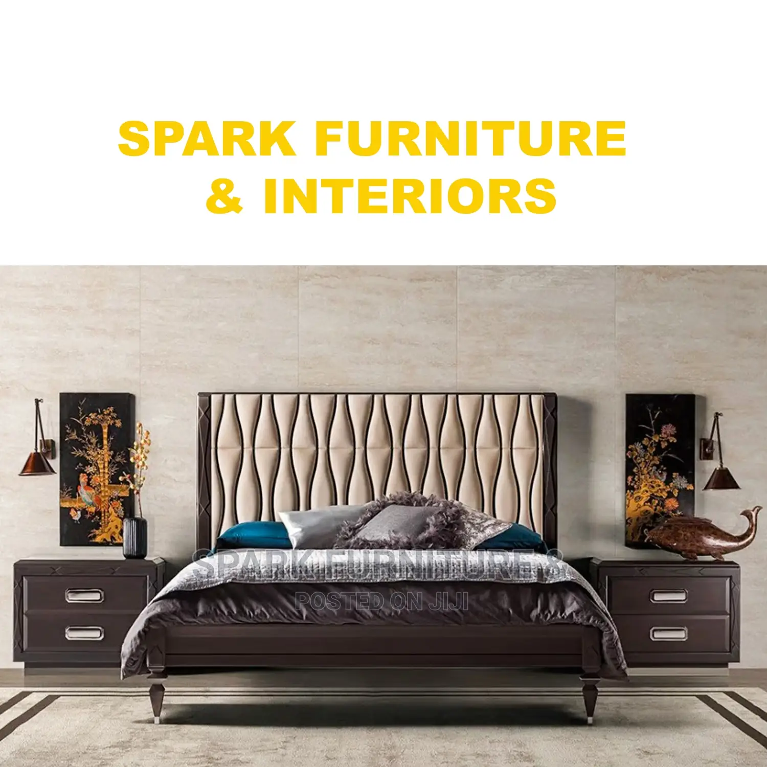 Bed B- 035 With 2 Nightstand