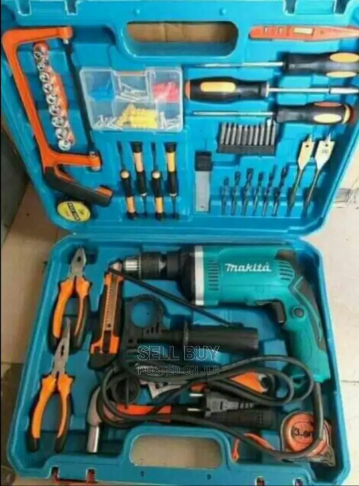 Makita Drill With 60 Pic Tools