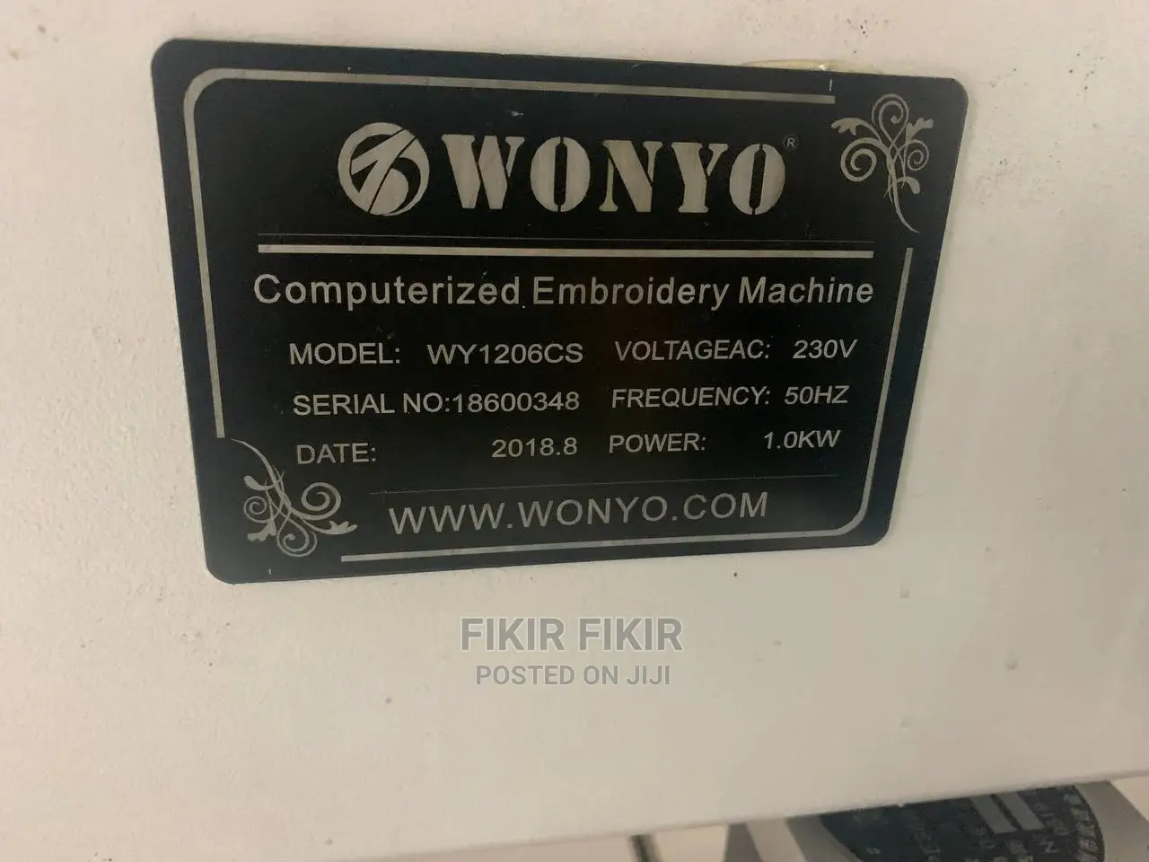 Embroidery Machine in East Gojjam Manufacturing Equipment, Fikir