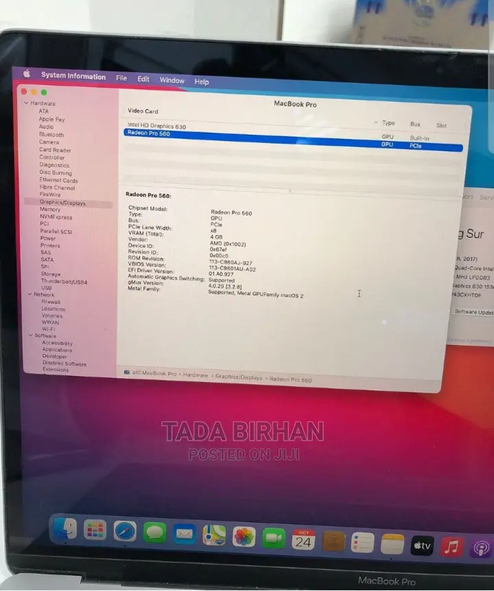 Laptop Apple MacBook Pro 2017 16GB Intel Core I5 SSD 512GB