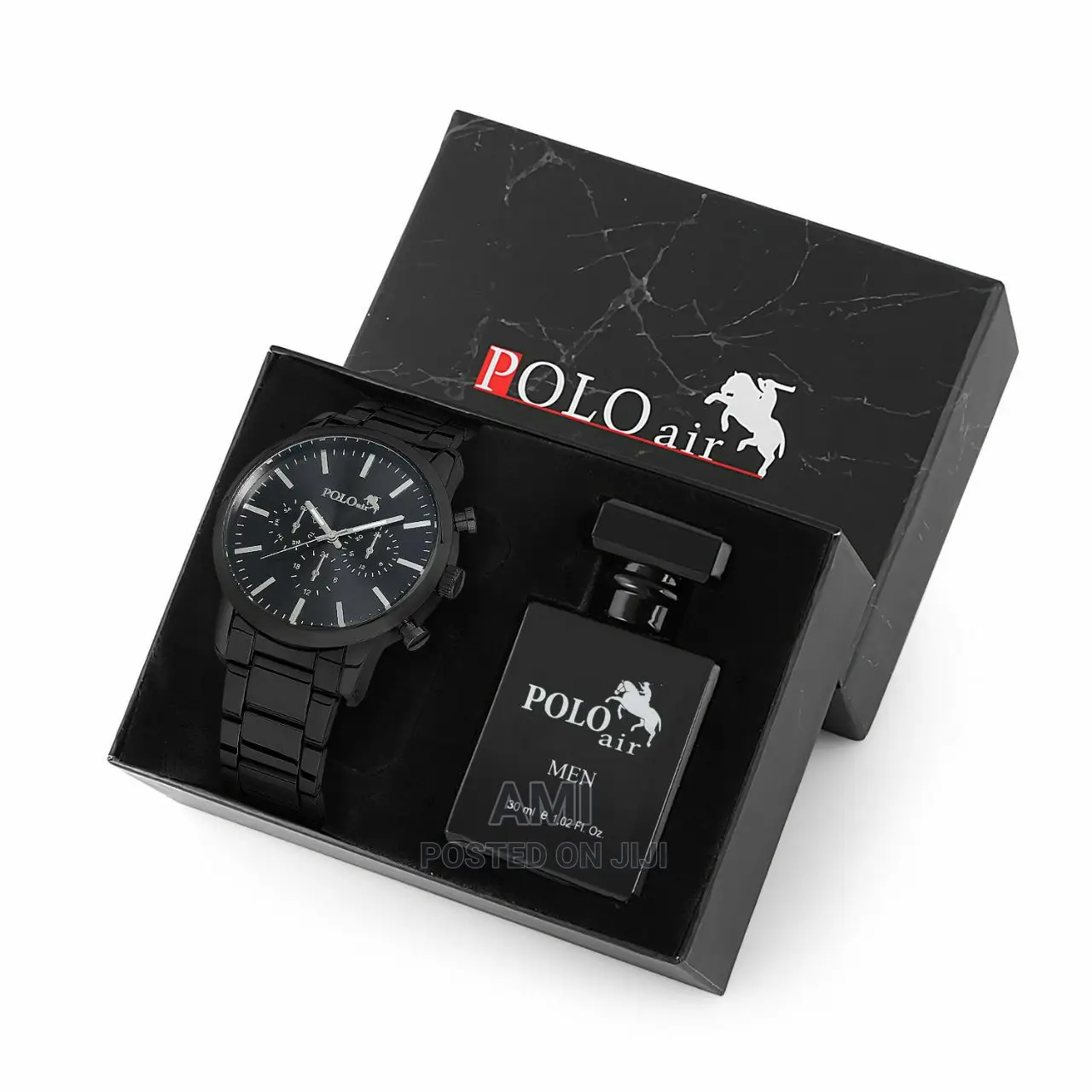 POLO AIR Mens Wristwatch and Perfume Set Combine in Gift Box