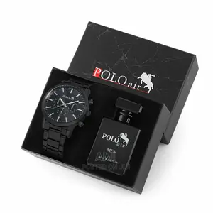 POLO AIR Mens Wristwatch and Perfume Set Combine in Gift Box