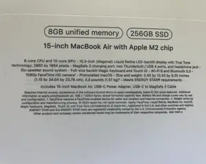 New Laptop Apple MacBook Air 2023 M2 8GB Apple M2 SSD 256GB
