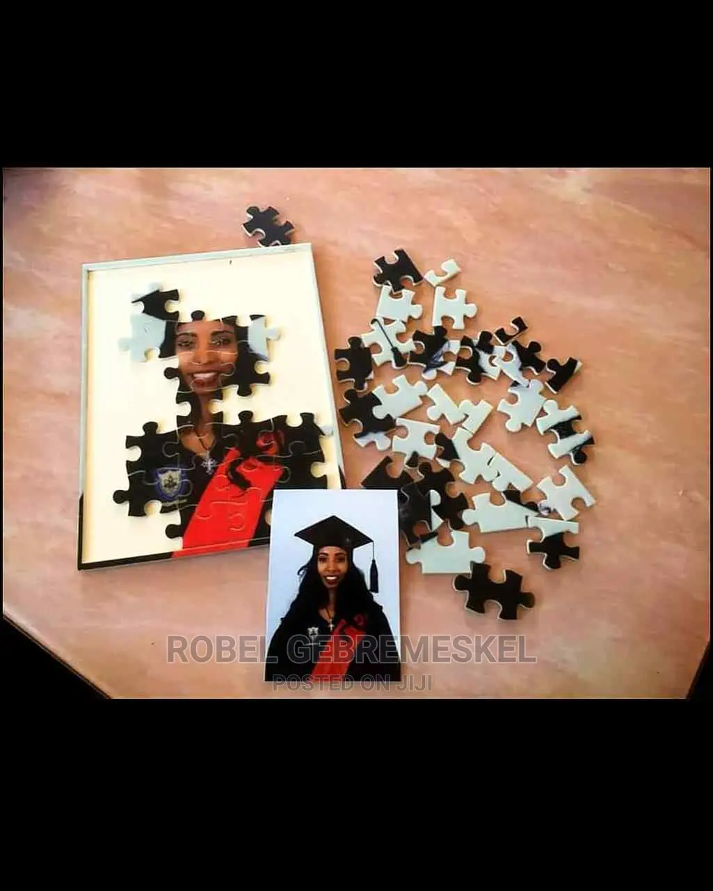 Puzzle Gift #እውነተኛ ማስታወሺያ ፎቶ በእንጨት እና በቆዳ