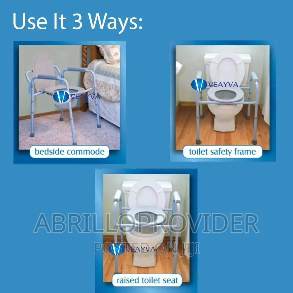 Foldable Height Adjustable Commode Chair