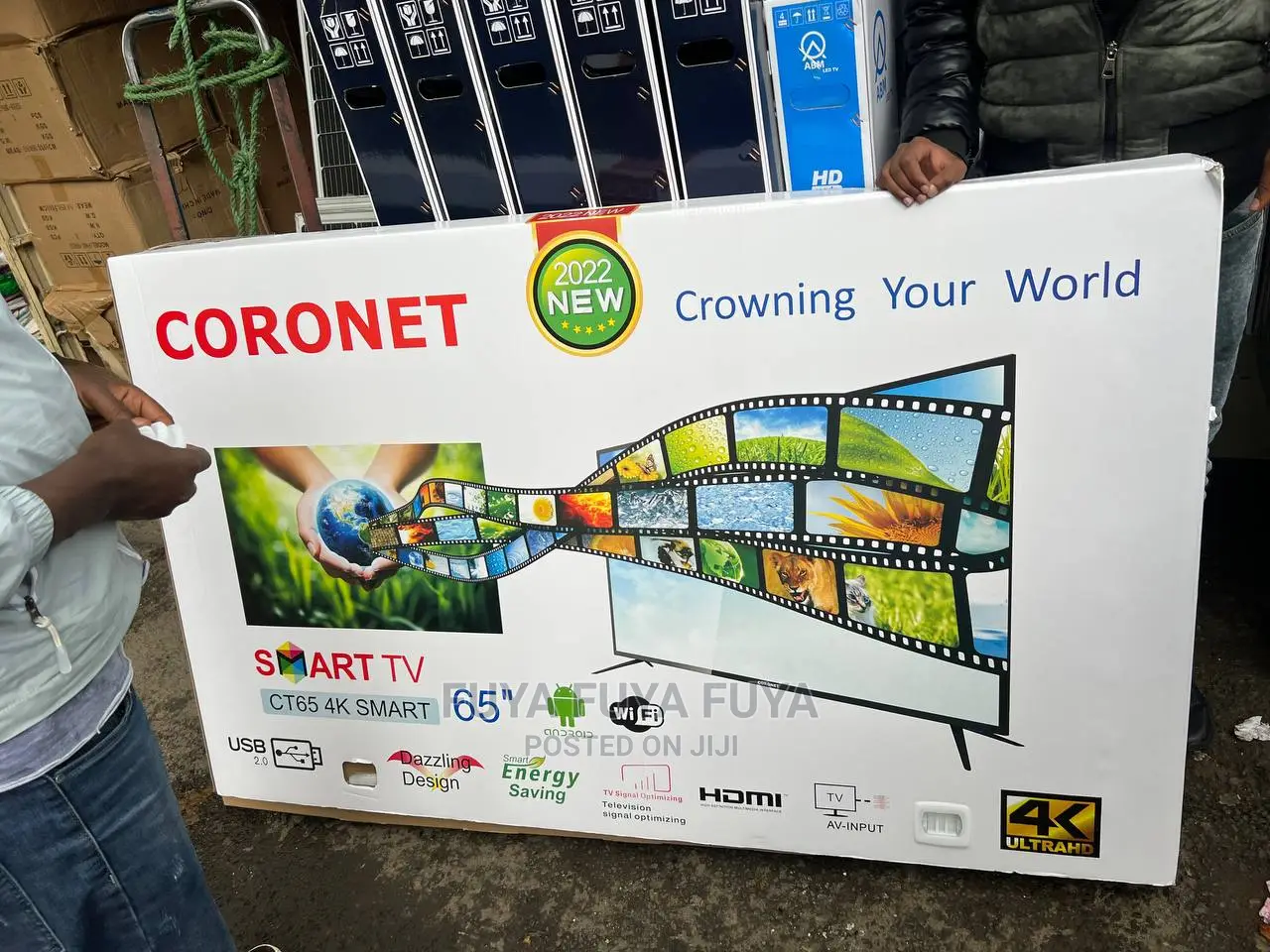 CORONET 65 Inchi Double Glass Smart 2024 Tv