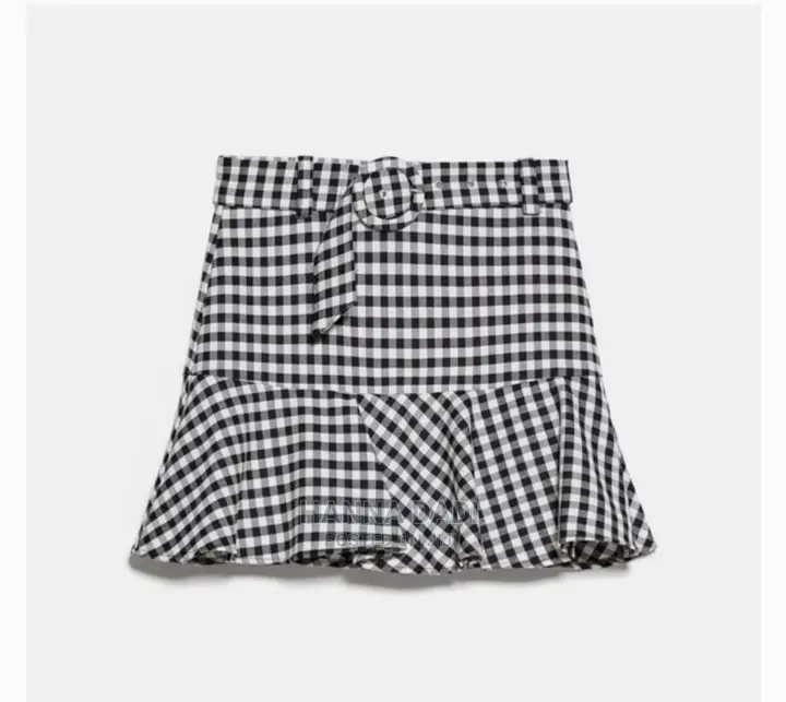 Zara Black and White Mini Skirt