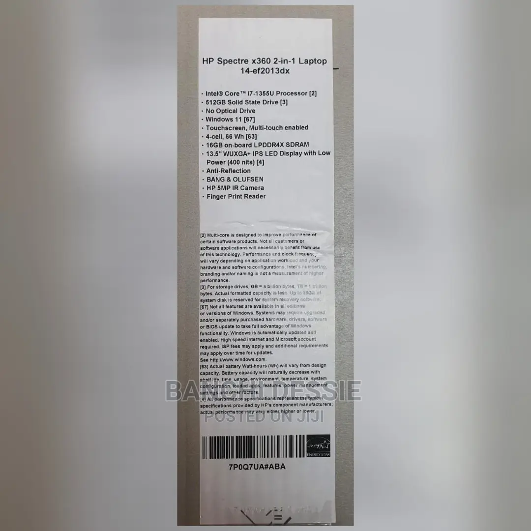 New Laptop HP Spectre 16GB Intel Core I7 SSD 512GB