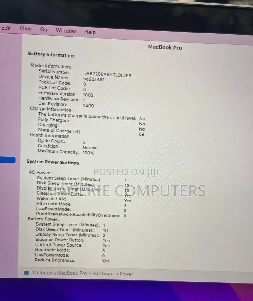 New Laptop Apple MacBook Pro 8GB Apple M1 Pro SSD 256GB