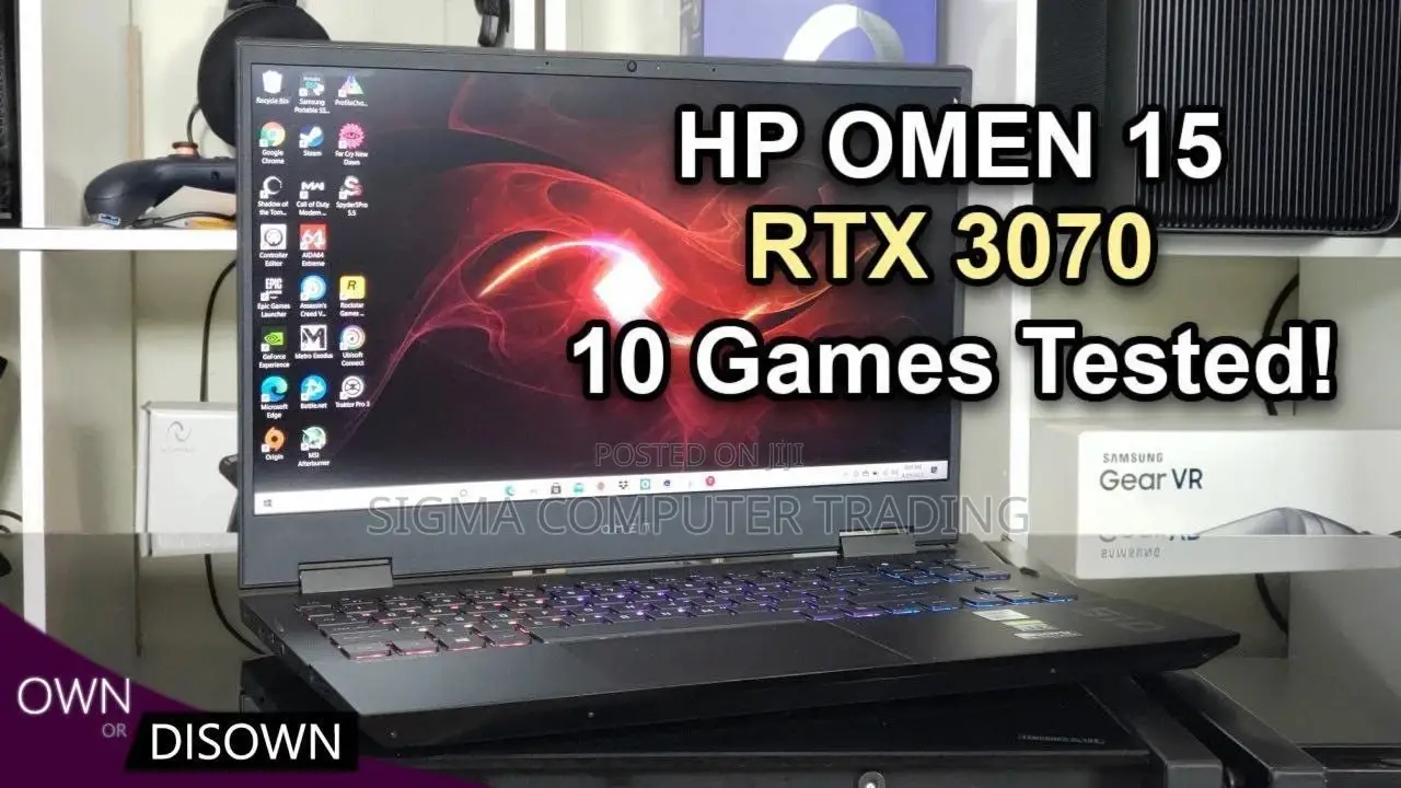 New Laptop HP Omen 15 16GB AMD Ryzen 7 SSD 1T