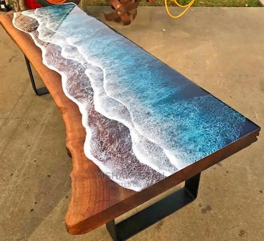 Epoxy Resin River Table and Workstation Desk