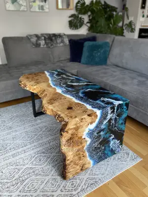 Epoxy Resin River Table and Workstation Desk