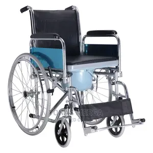 Photo - Meditive Commode Wheelchair With Detachable Armrest