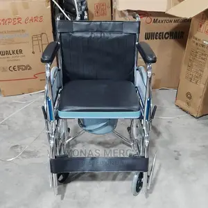 Photo - Black Ezra Commode Wheelchair
2 in 1
