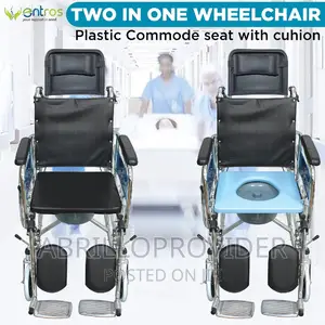 እንደ አልጋ የሚያገለግሉ ዌልቸሮች Commode Almunium Wheelchair
