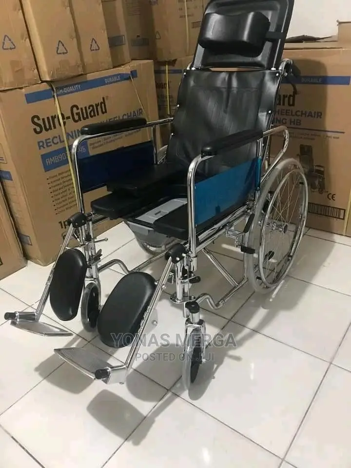 U-Type Reclining Commode Wheelchair (Procare)