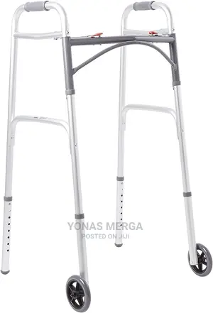 McKesson Folding Walkers With Wheels, Aluminum