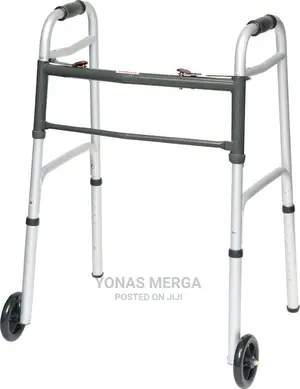 McKesson Folding Walkers With Wheels, Aluminum