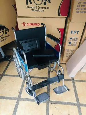 Photo - Toilet Commode Folding Wheelchair Patient Wheel Chair