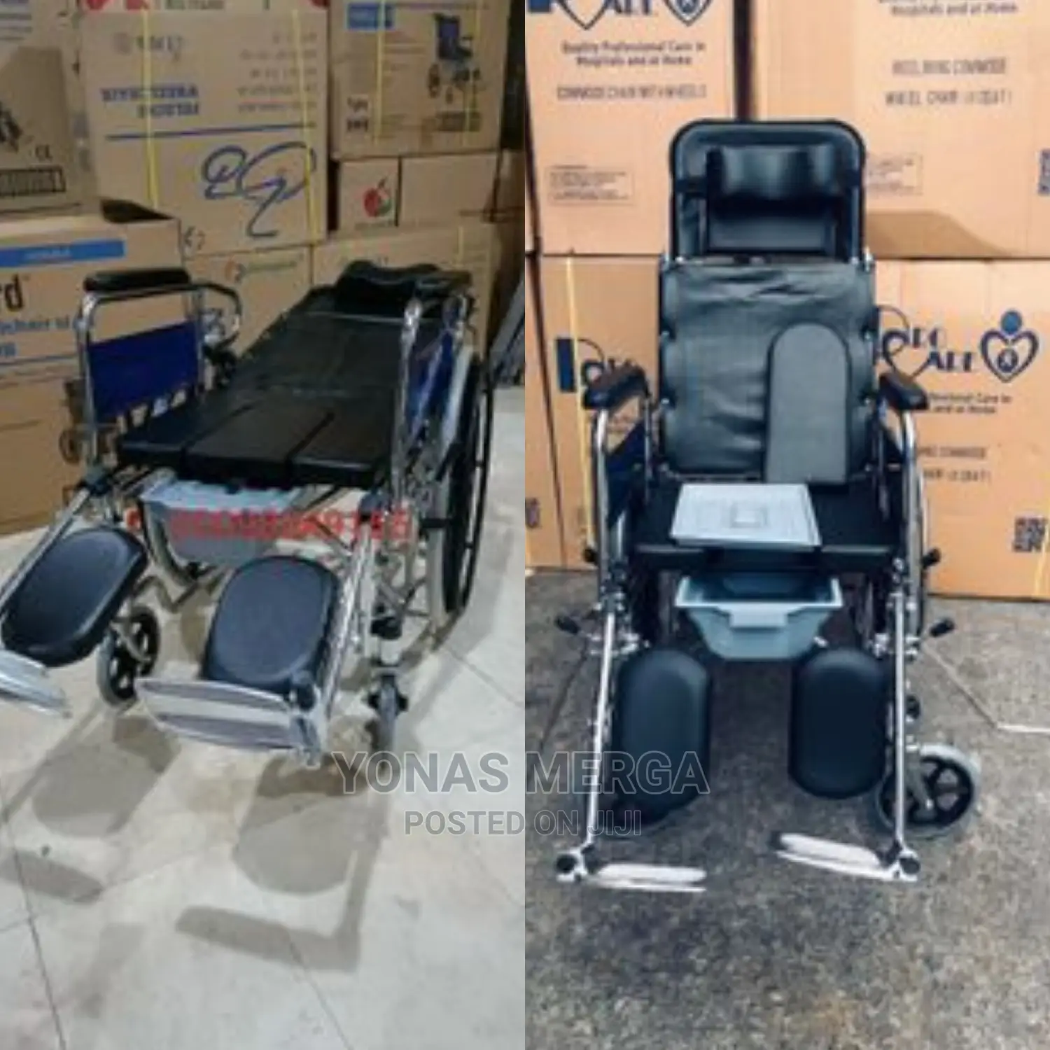 Detachable Armrest Footrest Commode Wheelchair