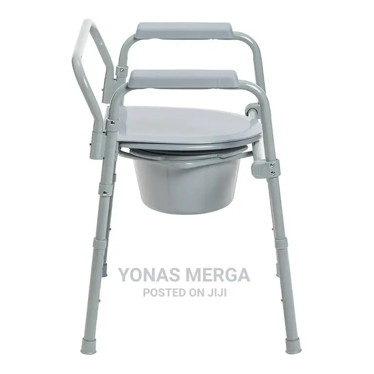 Toilet Chair, Portable Extra Wide Seat With Bucket