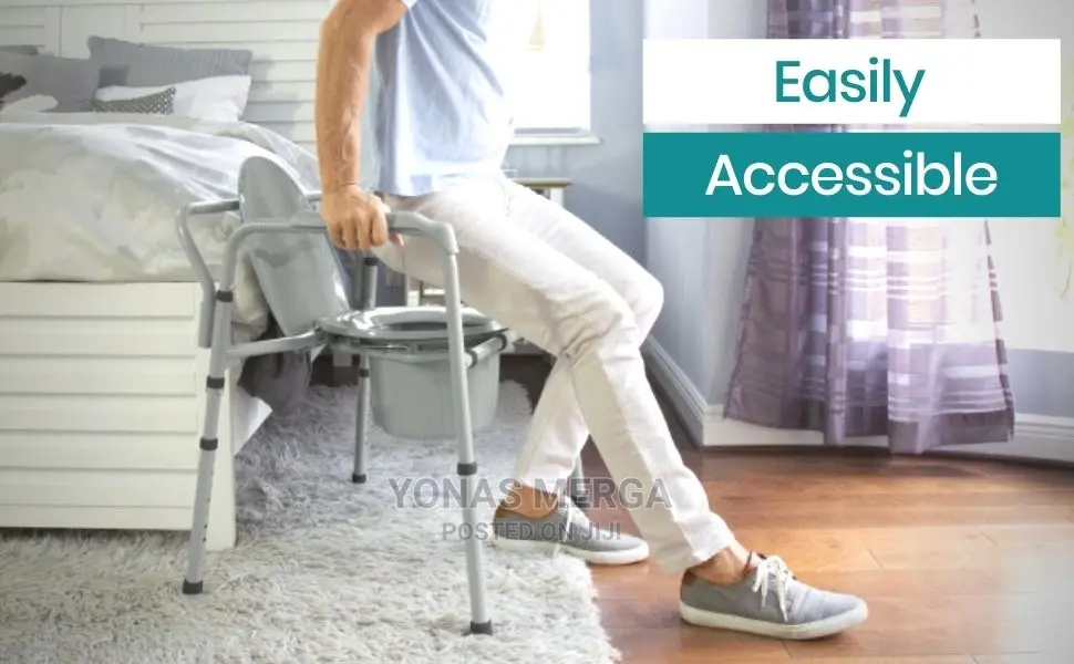 Perfect Heavy Duty Folding Commode Chair With Toilet Seat