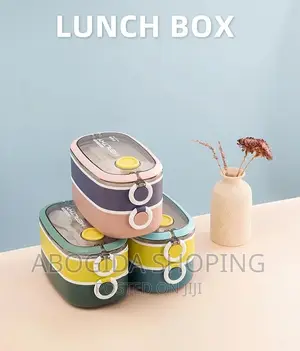 Two Layers Lunch Box With Cutlery